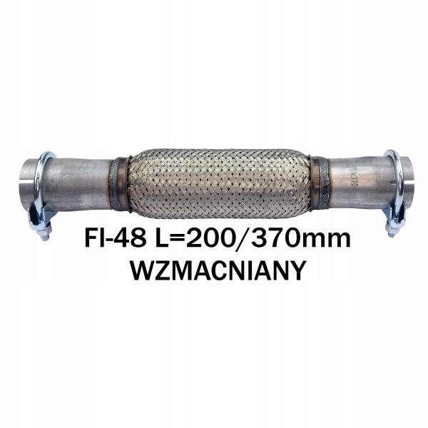 ŁĄCZNIK ELASTYCZNY WYDECHU TŁUMIKA FI-48 NA OBEJMY