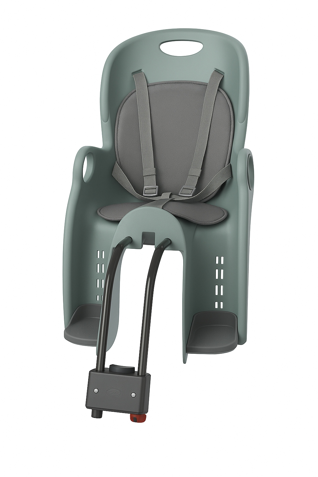 Fotelik Rowerowy Na Bagażnik Na Rower Pasy Do 22Kg kolor oliwkowy