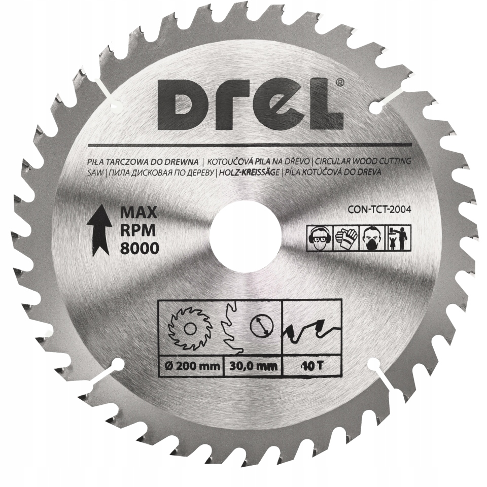 TARCZA DO DREWNA PIŁA WIDIOWA 200 X 30 mm 40T Marka Drel