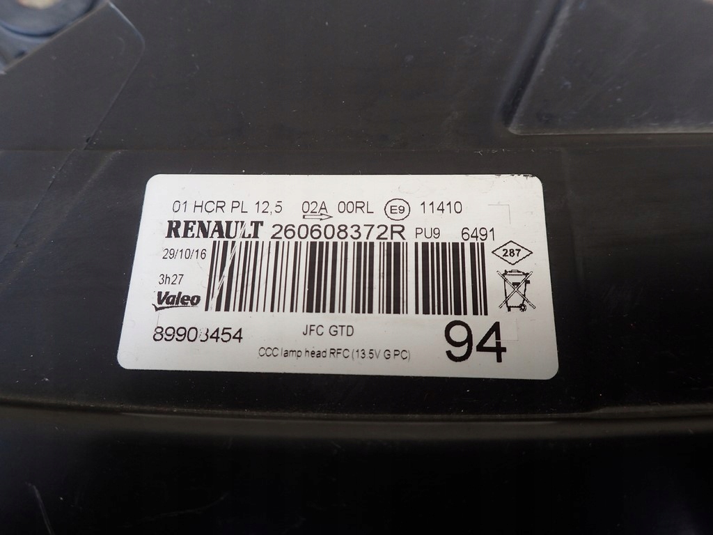 light left REFLEKTOR FULL LED RENAULT ESPACE 5 V