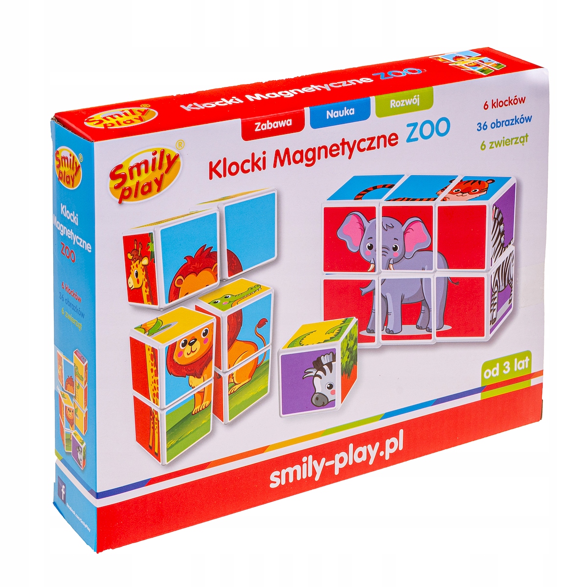 

Smily Play Klocki magnetyczne zoo zwierzęta 6w1