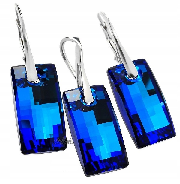Krystaly Komplet Urban Blue Stříbro