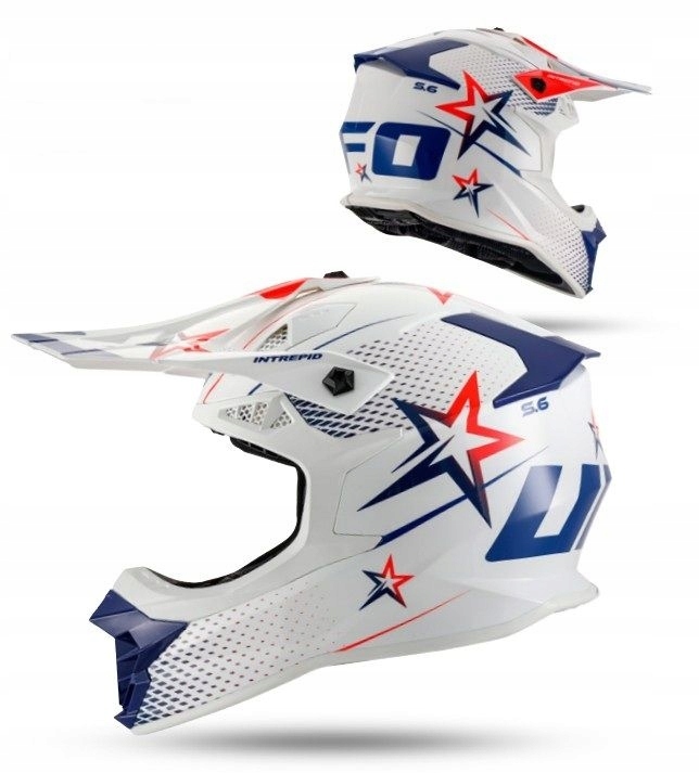 Ufo 2026/01 Prilba Intrepid Cross Farba Biela/červená Veľkosť L Ece 22R06
