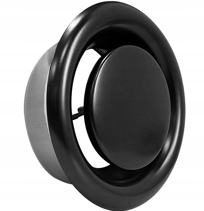 Dalap TVMD O Tellerventil 125mm Schwarz - Abluftventil Für Lüftung