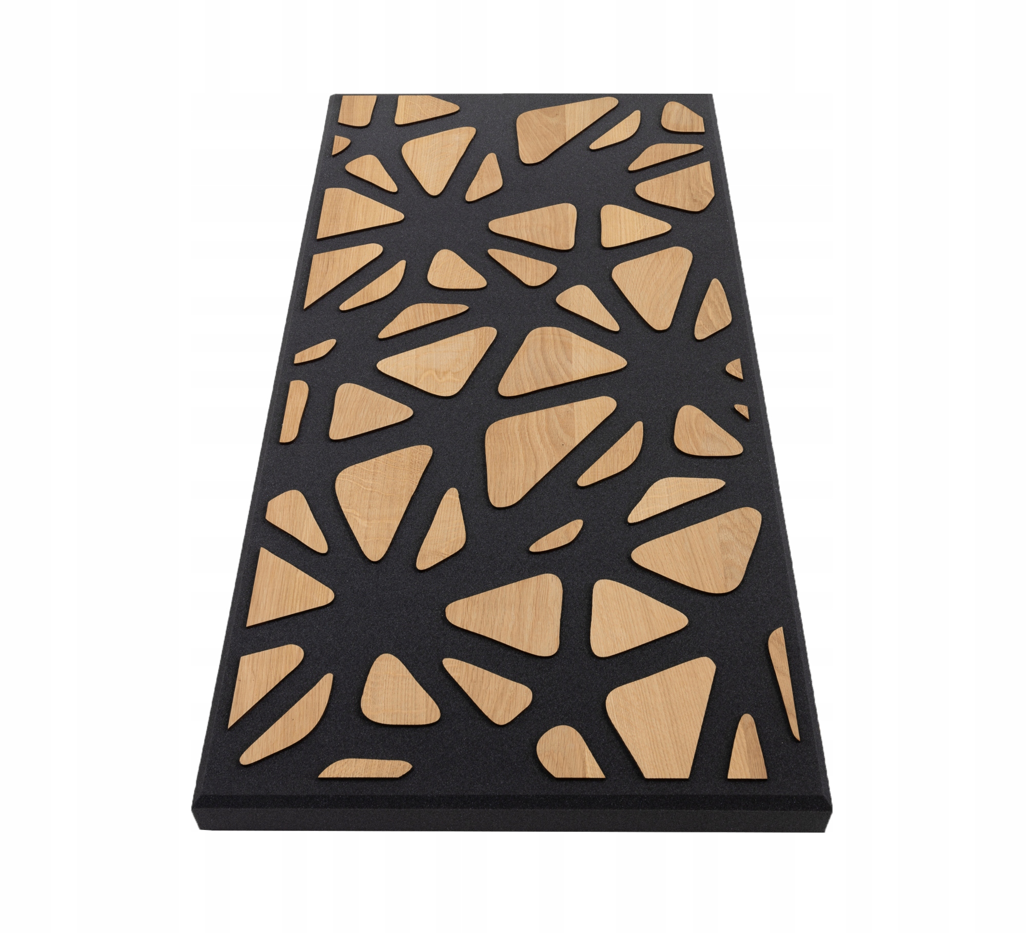 Dekorativní akustická absorpční obrazovka 50 x 100 cm, 5 cm, dubový panel, prvky