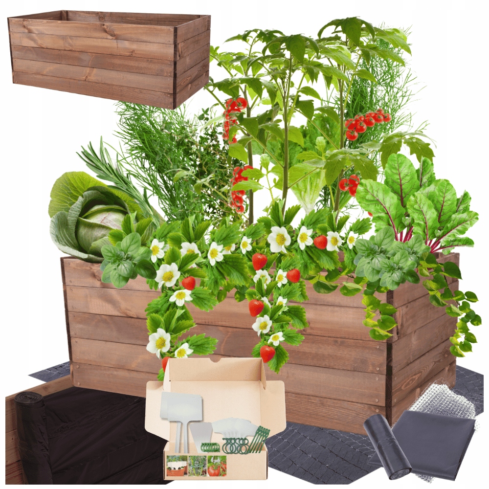 Krabica na zeleninu, debničky na zeleninový záhon, kvetináč, záhon 45x120x60