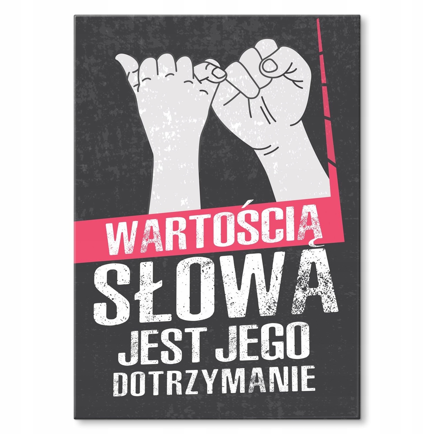 Kovový plakát Hodnota slova Dárek 42 x 59 cm