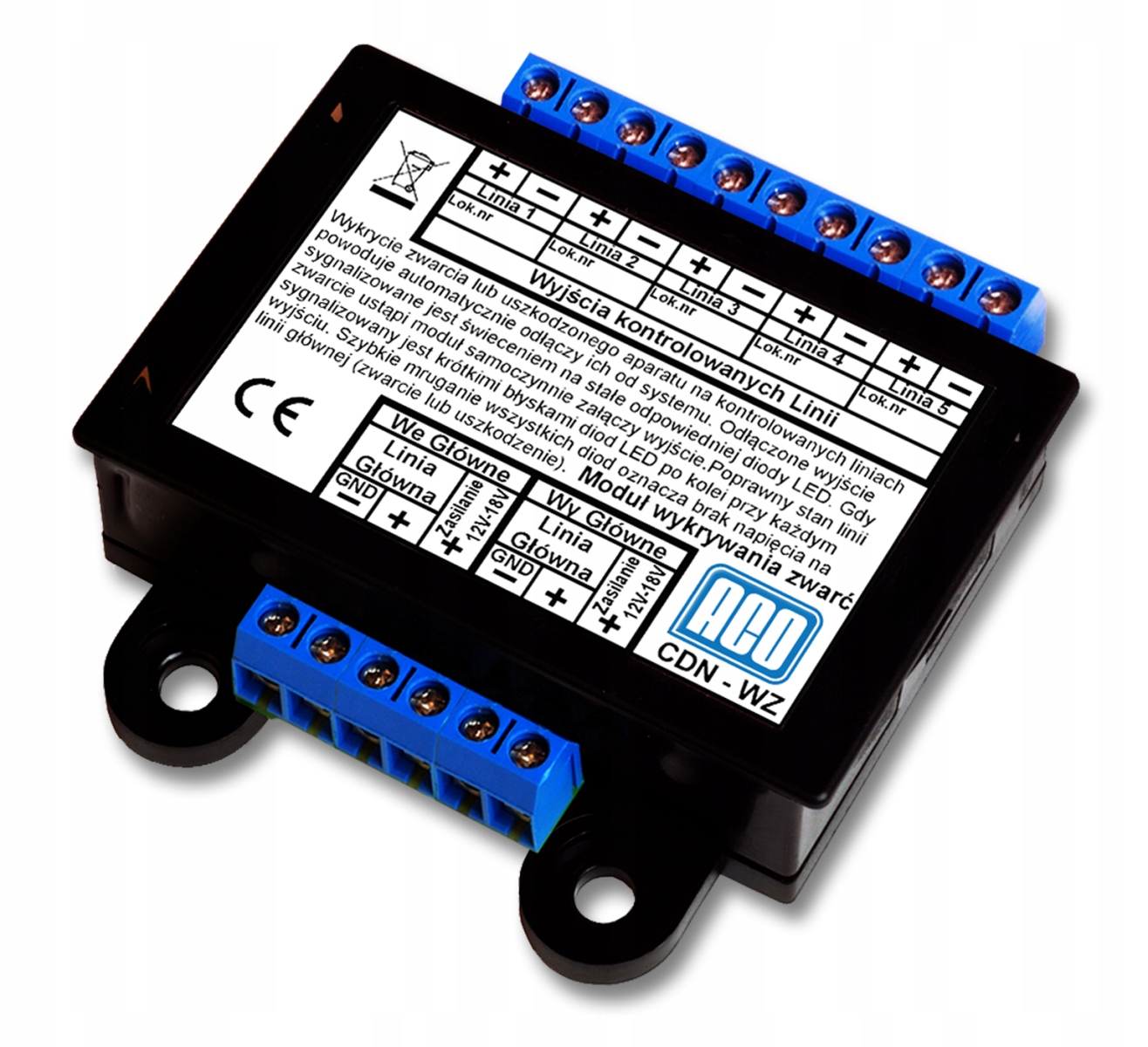 Modul Aco Cdn-wz na detekciu skratu unifónu