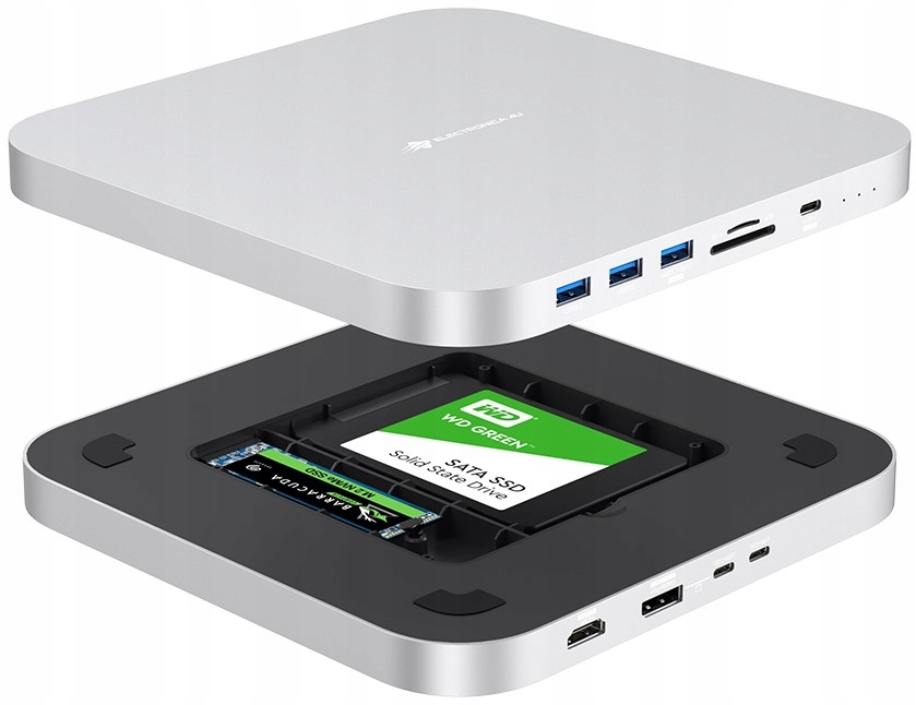 Hub stacja dokująca MC25PRO MAX z USB C M.2 NVMe SSD do Mac Mini M1 M2 HDMI