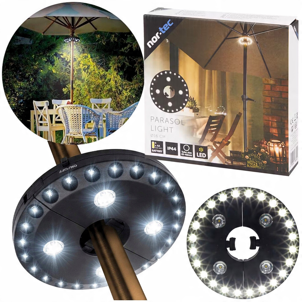

Oświetlenie Led Na Parasol Ogrodowy Lampka 16cm