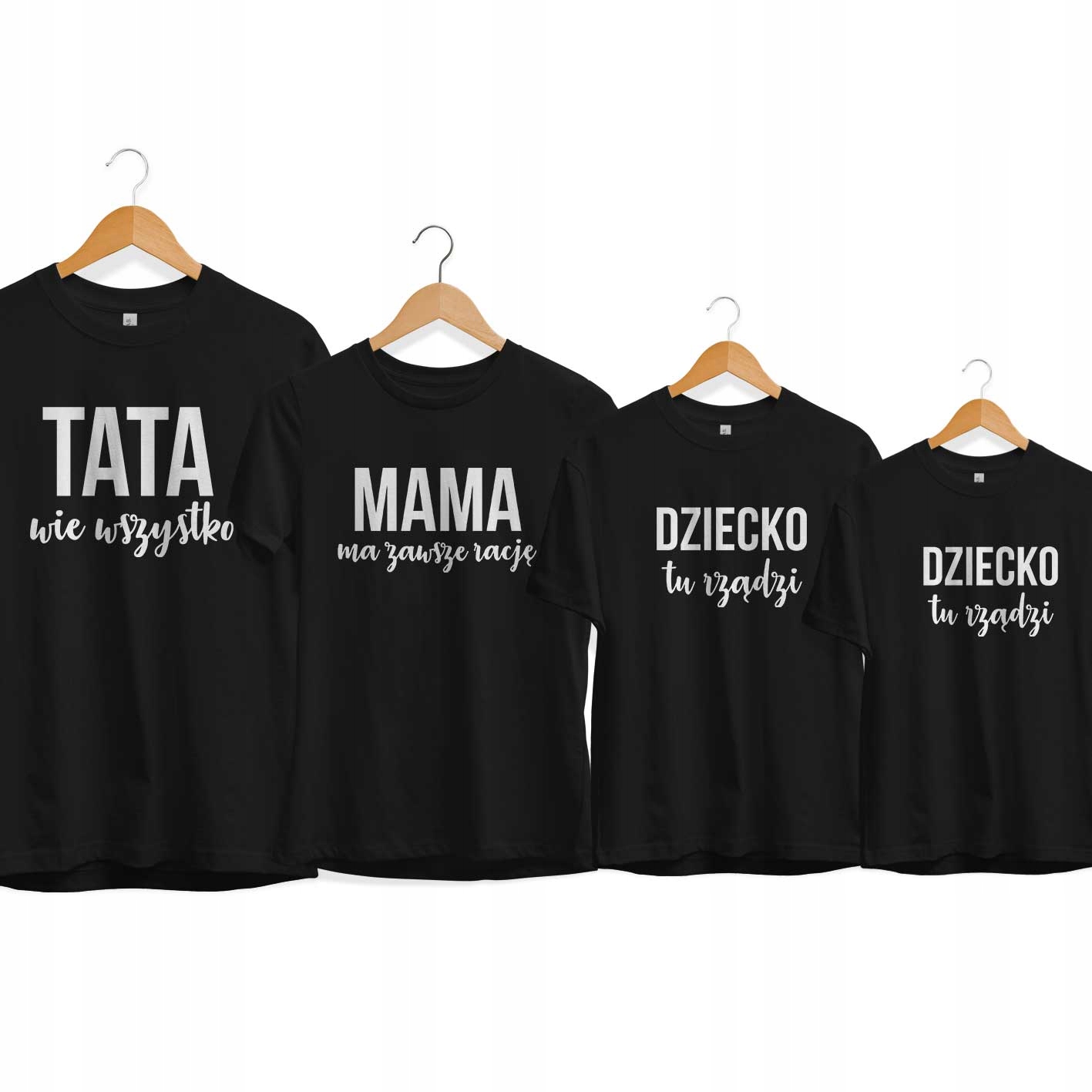 

Koszulki dla rodziny Zestaw koszulek dla 4 osób