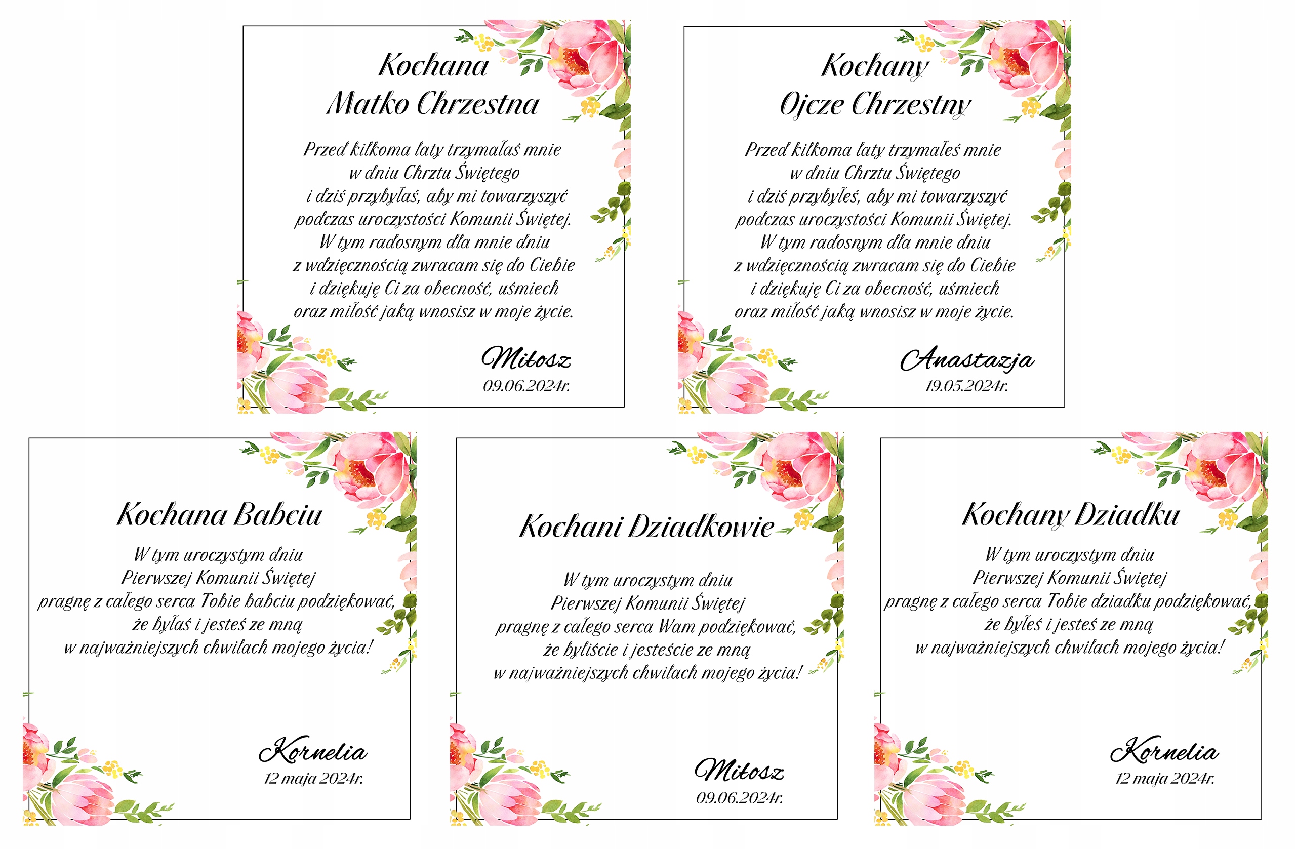 PODZIĘKOWANIE NA KOMUNIA ŚWIĘTA PREZENT DLA CHRZESTNYCH DZIADKÓW SERCE IHS Waga produktu z opakowaniem jednostkowym 0.3 kg