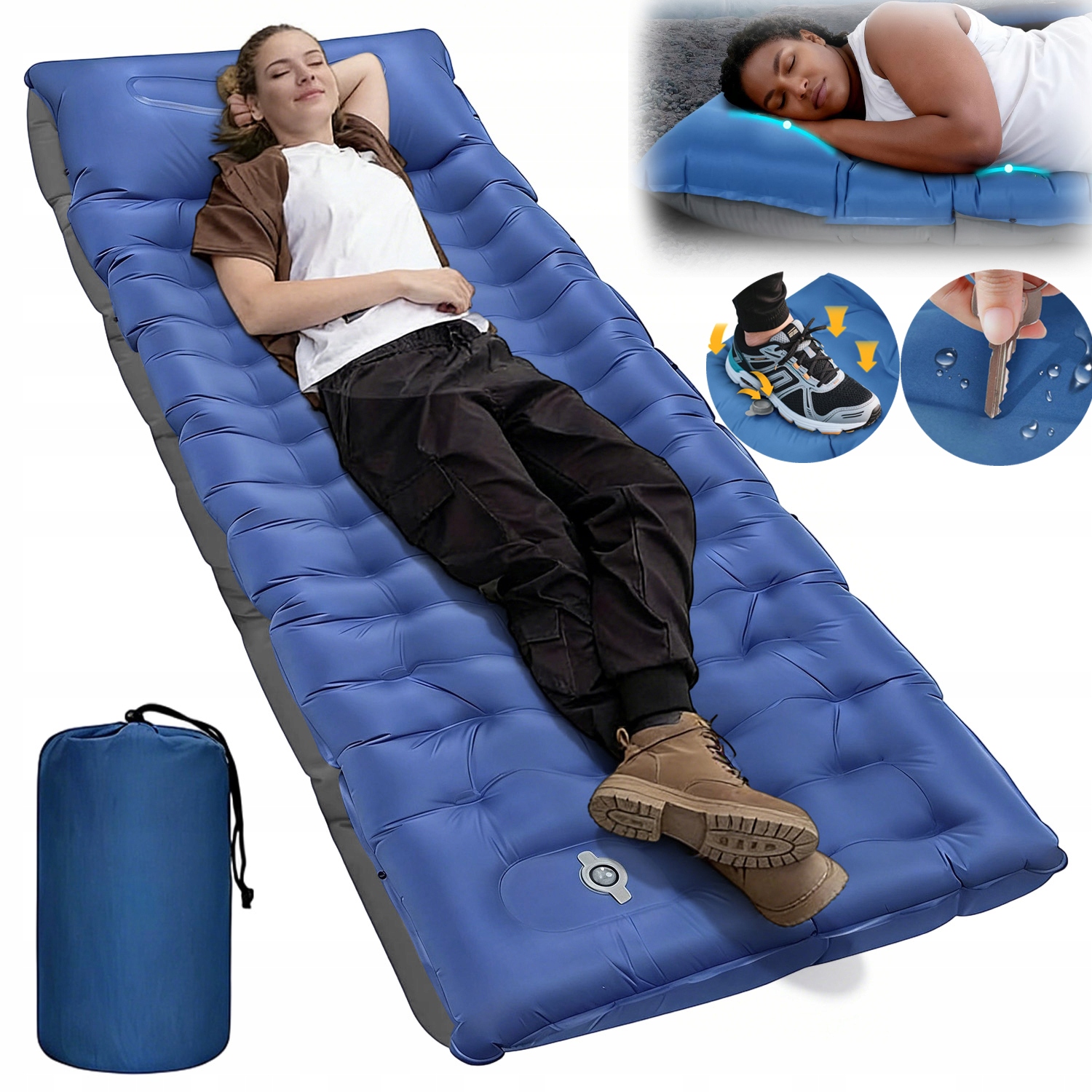 Matrace Nafukovací Podložka Ultralehká S Vestavěnou Pumpou