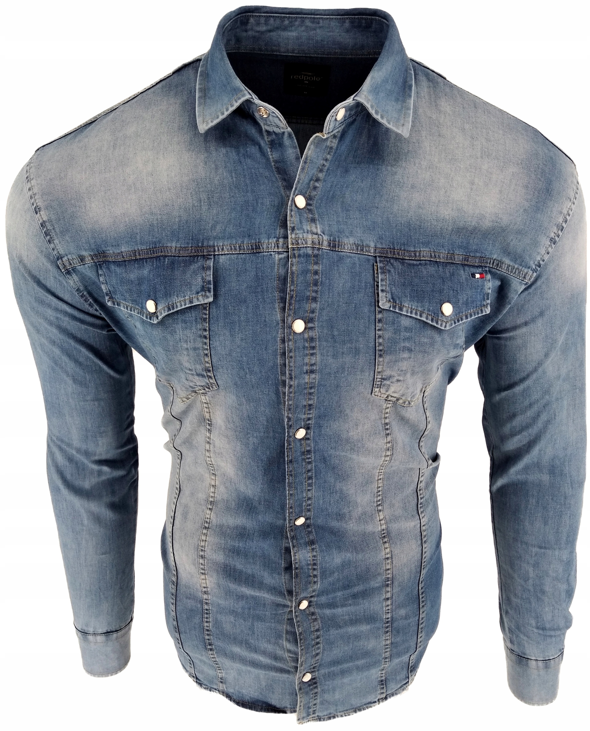 

Koszula Jeansowa Jeans Męska RP1 Napy rozmiar XL