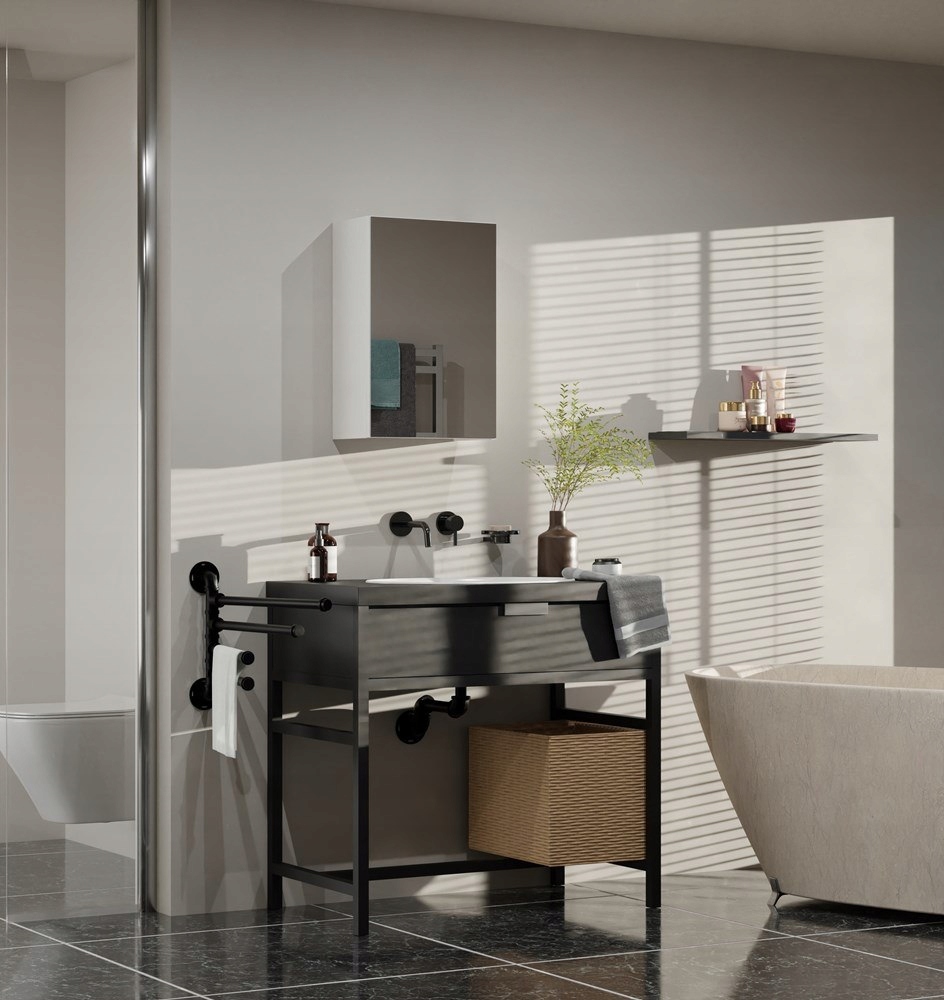 SZAFKA ŁAZIENKOWA Z LUSTREM WISZĄCA NAD UMYWALKĘ DRZWI BIAŁA Szerokość mebla 40 cm