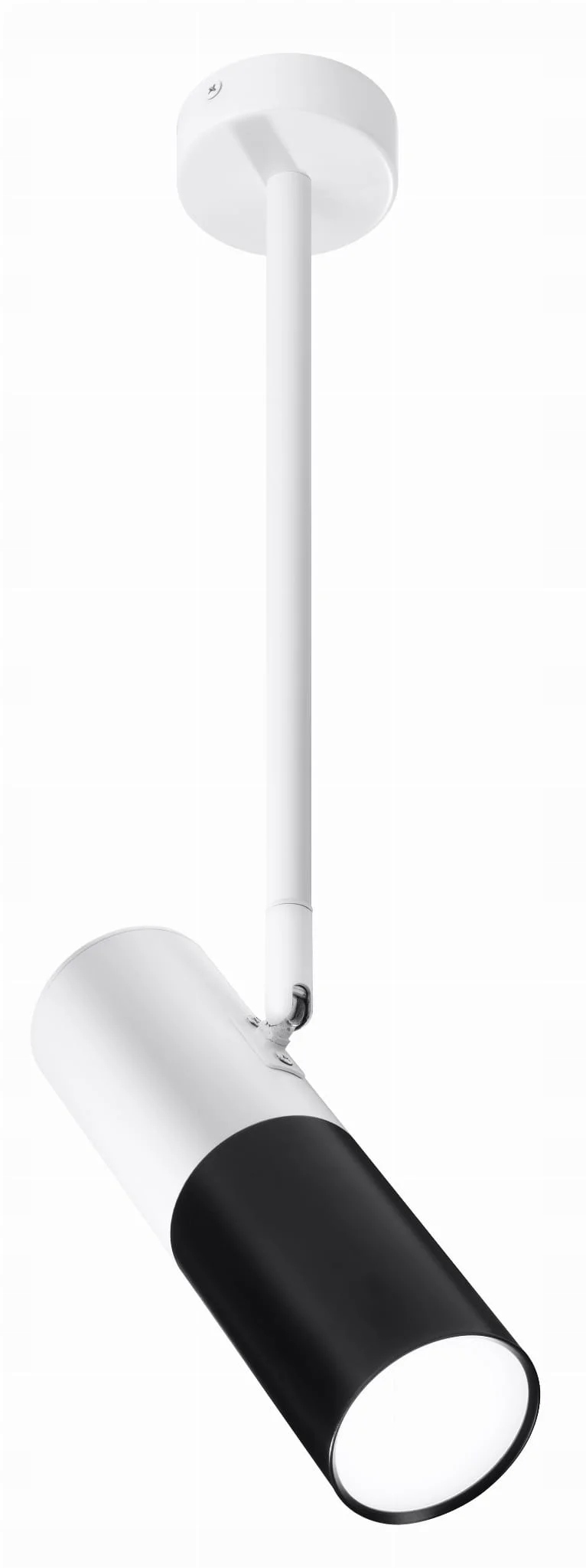 Candellux Tuba Závěsná lampa 1xGU10 15W Bílá/Černá hliníková