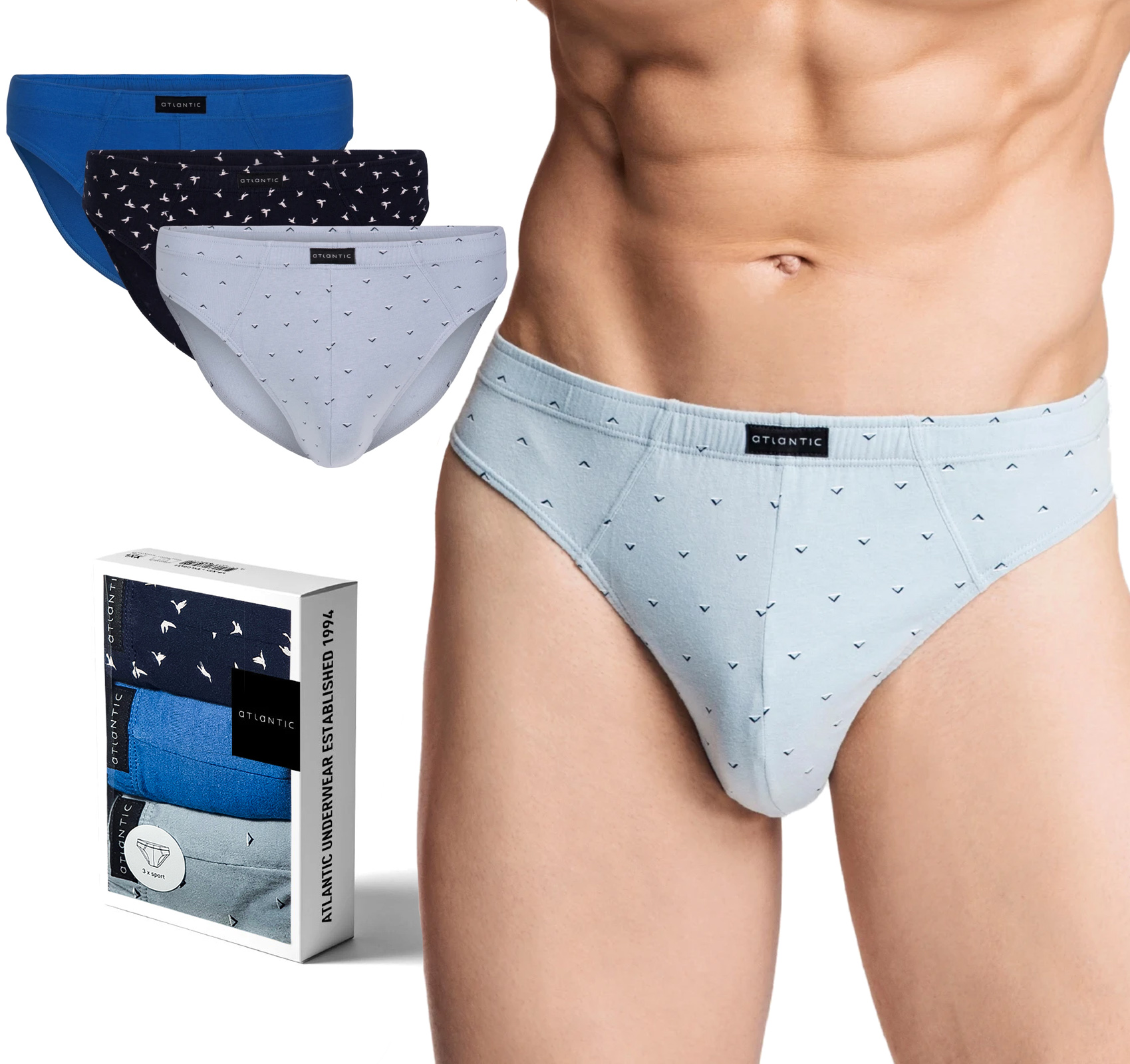 

Atlantic 3MP-079 slipy bawełniane 3-pak M