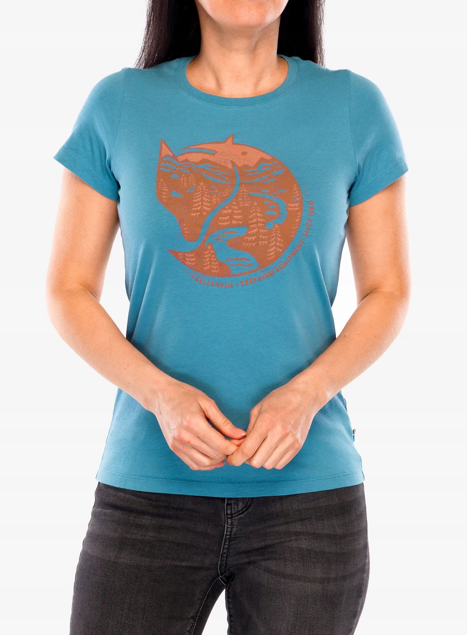 Dámské tričko Fjallraven Arctic Fox Print T-shirt dawn blue Xs