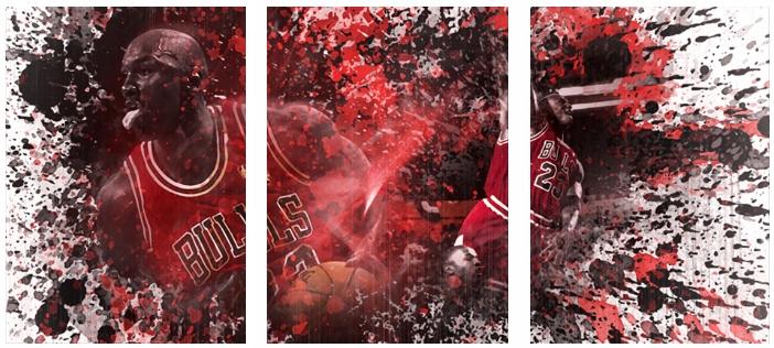 

3x Obraz Na Ścianę Michael Jordan Nba 30x40