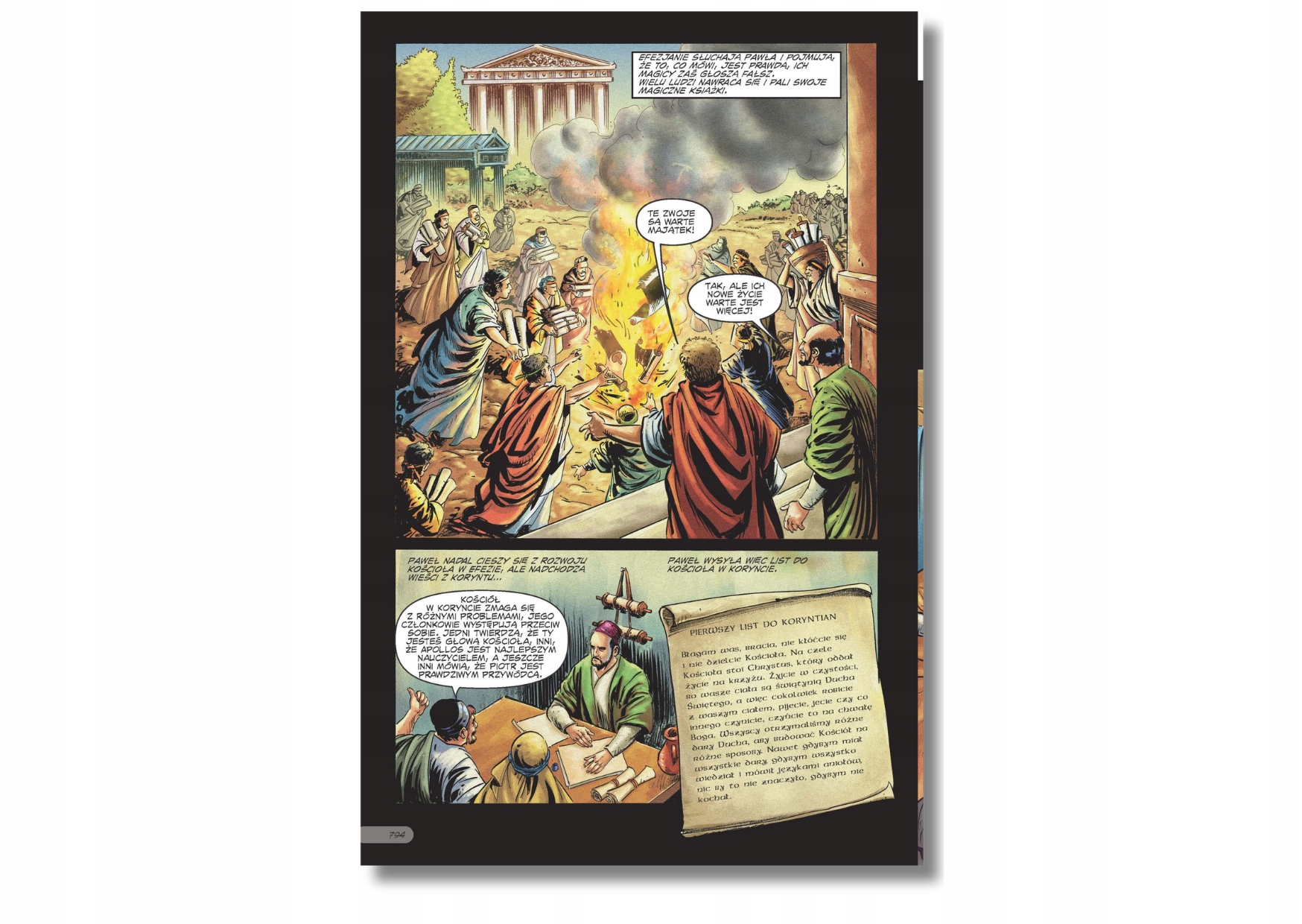 Biblia Komiks z dedykacją - rysownik Marvela - I Komunia Święta Nośnik książka papierowa