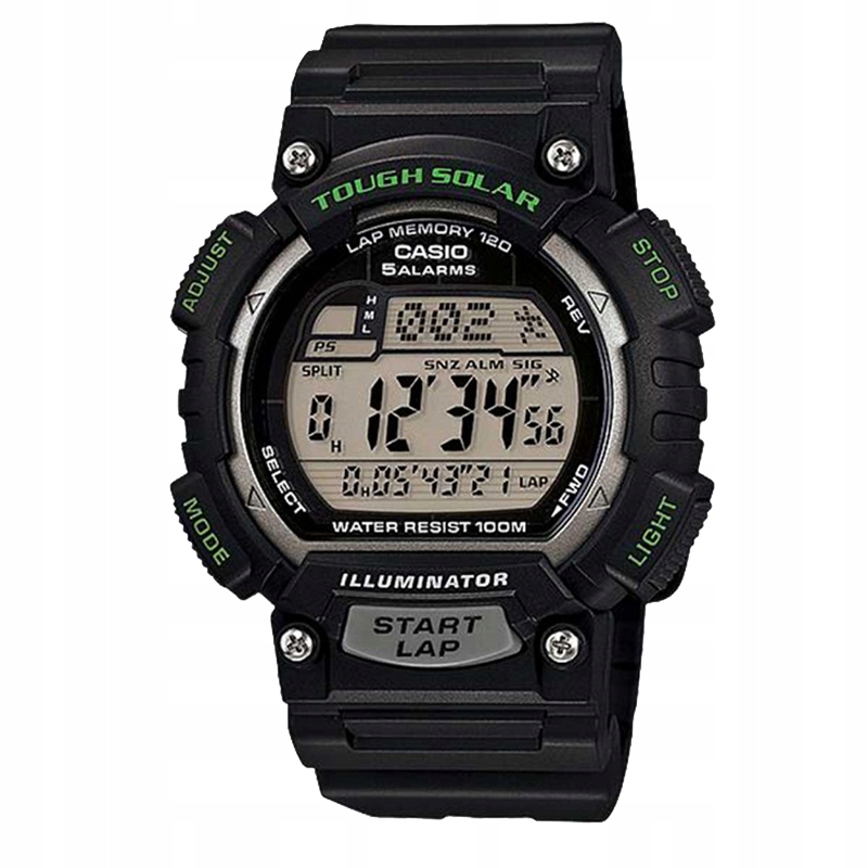 PASEK CASIO STL-S100H 1AV czarny ORYGINAŁ Materiał kauczuk