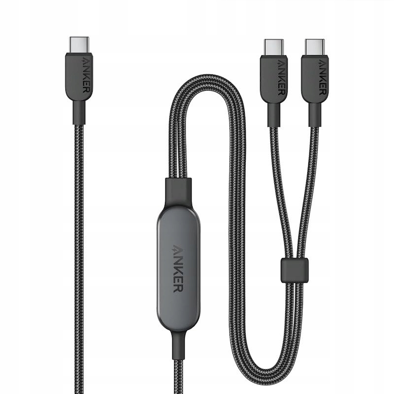 Anker Kabel Usb-c 140W Max 2v1 Nabíjení dvou zařízení Android iPhone 1.2 m