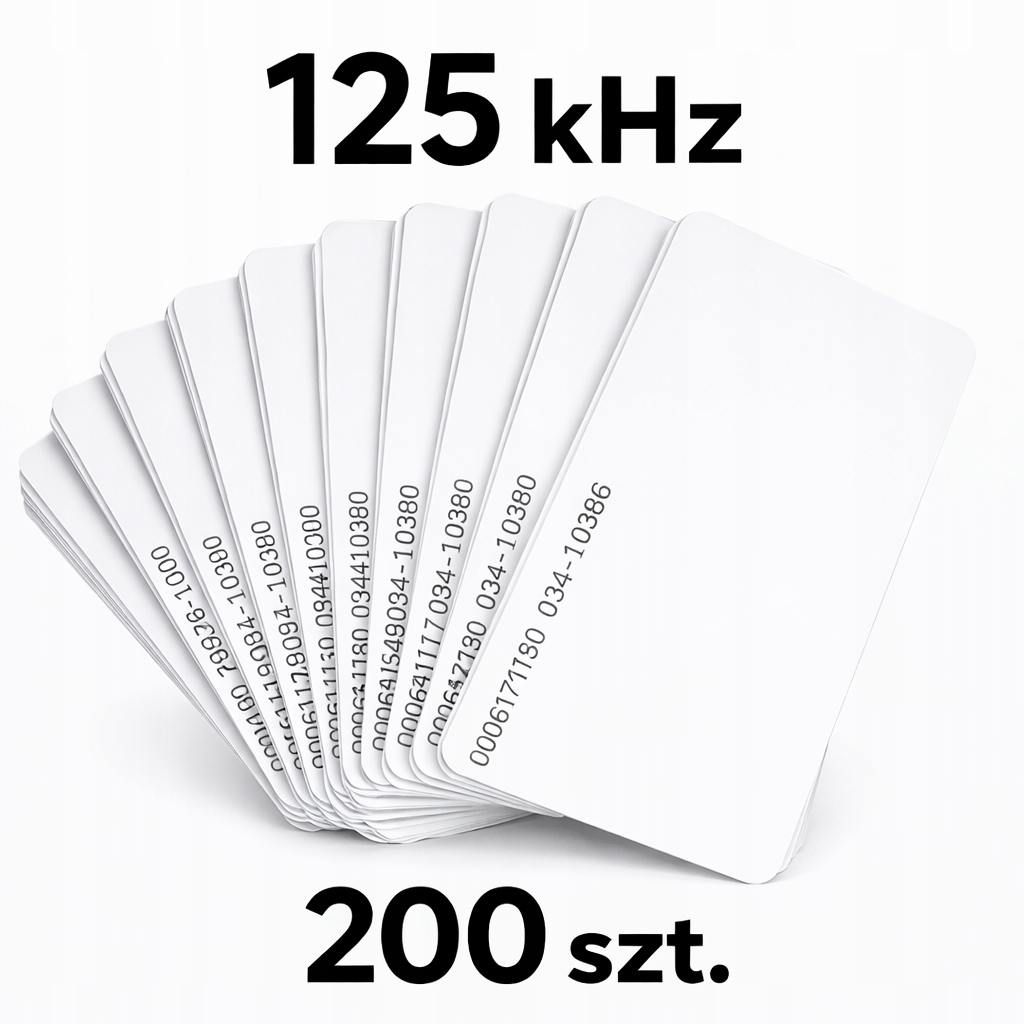 Rfid bezkontaktní karta 125 kHz Unique EM4100 Mia EMK1 0,86 mm 200 ks