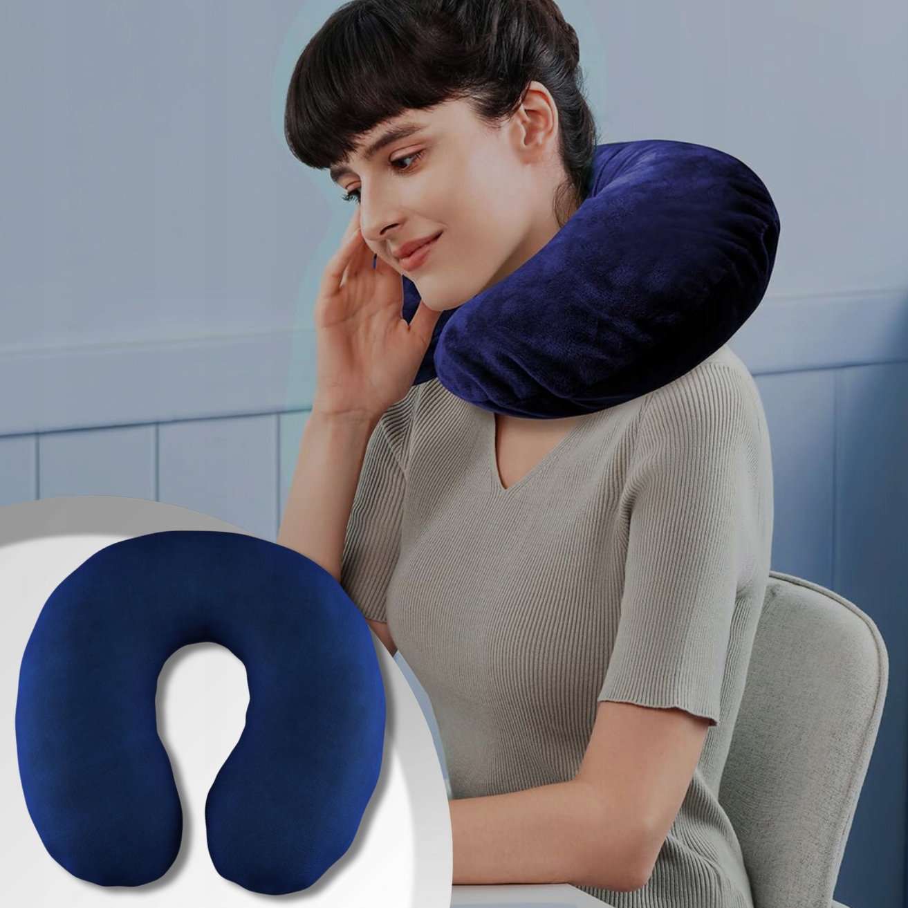 PODUSZKA PODRÓŻNA ROGAL NA SZYJĘ DO SAMOLOTU ZAGŁÓWEK PIANKA PAMIĘCIOWA Model SPI-PODUSZKA-2024