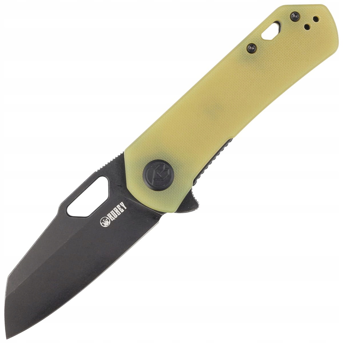 Nóż składany Kubey Knife Duroc Translucent Yellow G10, AUS-10 (KU332H)