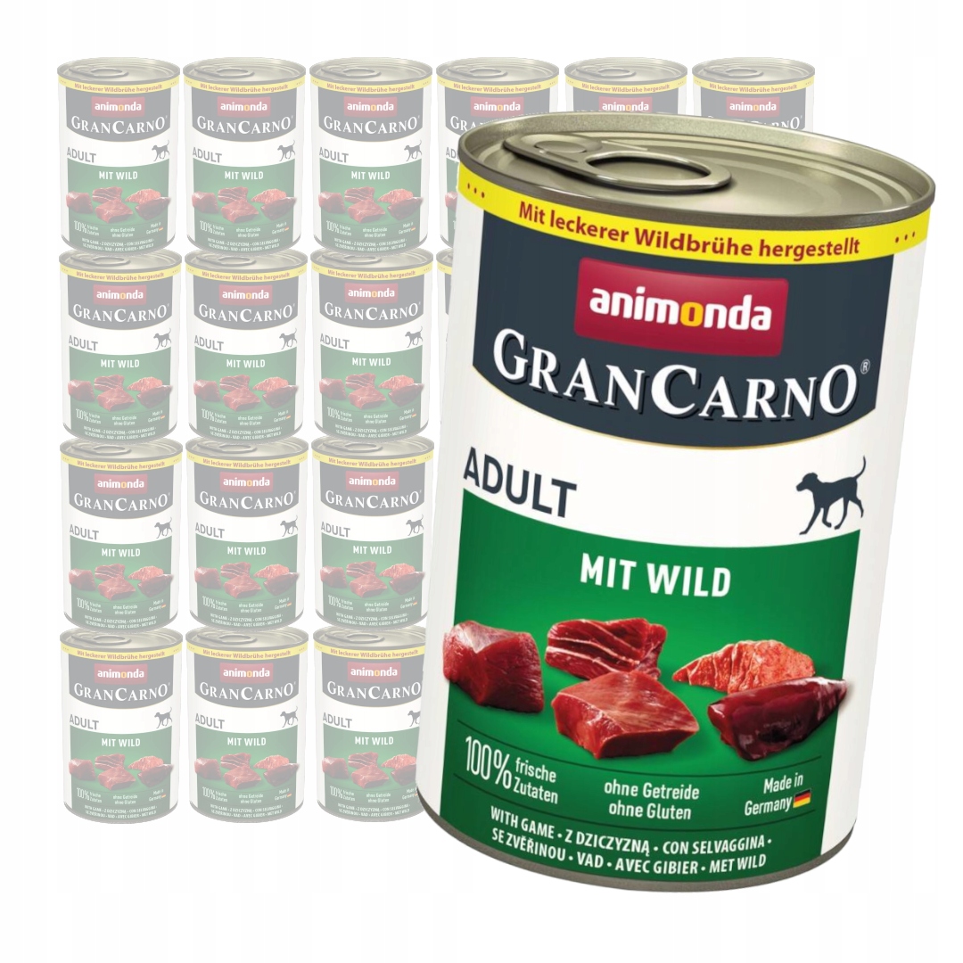 Levně Animonda GranCarno Adult 24x400g Vlhké Krmivo pro psa se zvěřinou