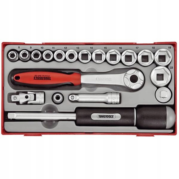 Sada Nástavcových Kľúčov S Úchopom 3/8'', 19ks