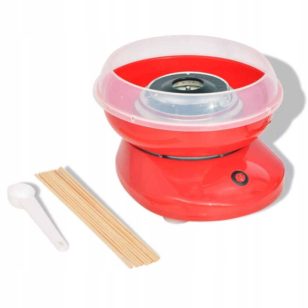 Lumarko Maszynka do waty cukrowej, 480 W, czerwona