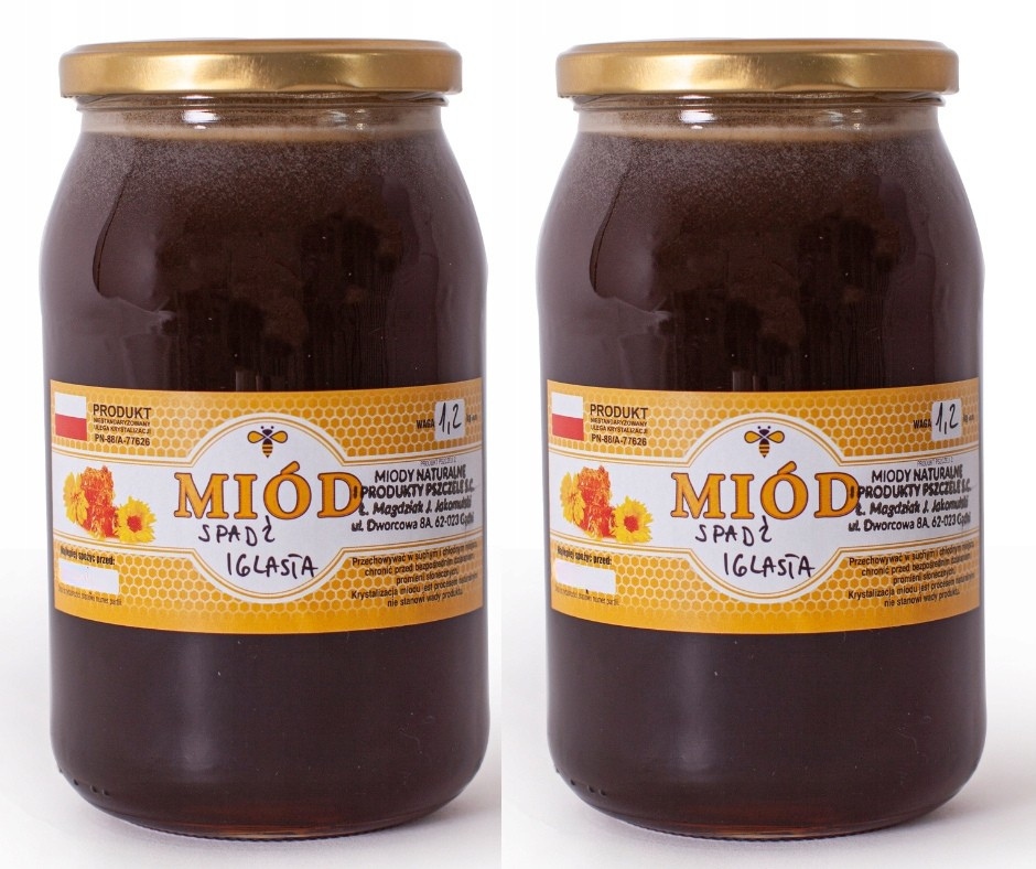 Levně Sada medů 2x 1200G Paď Jehličnatá x2 medy z Pradoliny Visly