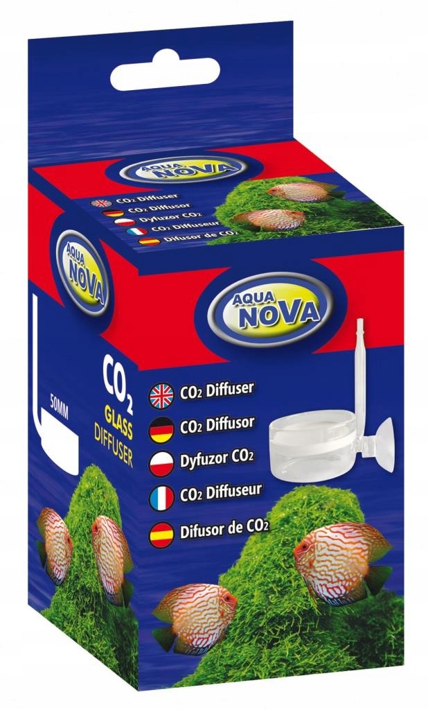 Levně Skleněný Difuzér CO2 Do Akvária S Přísavkou Keramický Sintr 50 MM