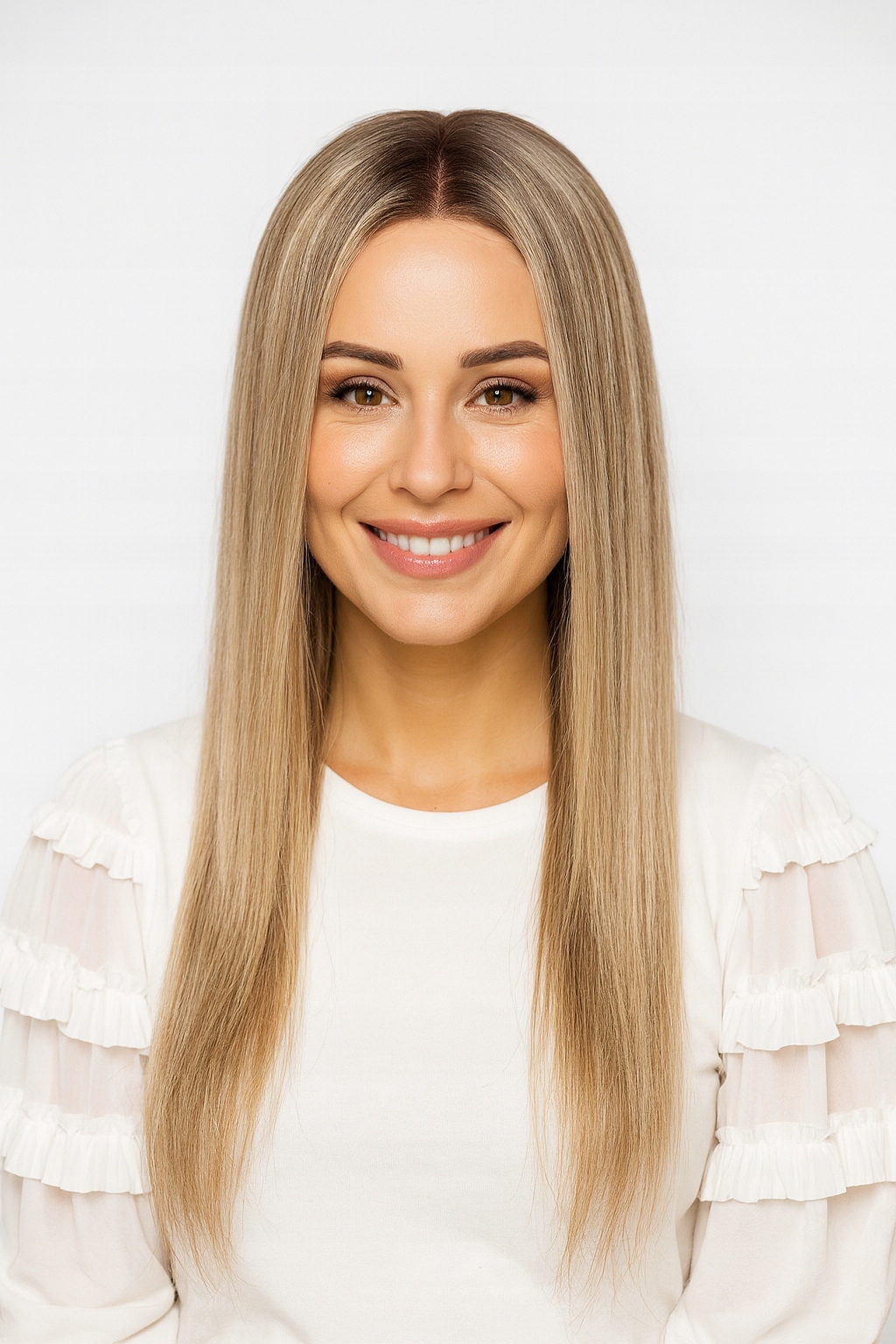 Přírodní paruka bez ofiny, systém deluxe Angel mono lace od firmy Nessaja