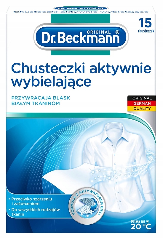 

Dr Beckmann Chusteczki aktywnie wybielające 15 szt