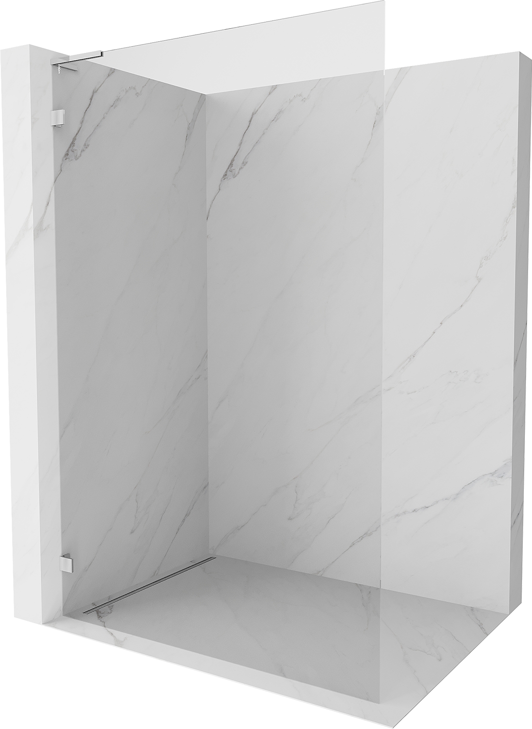 Mexen Lunar L Ścianka Prysznicowa Walk-in Lewa 60X200 Transparent Chrom