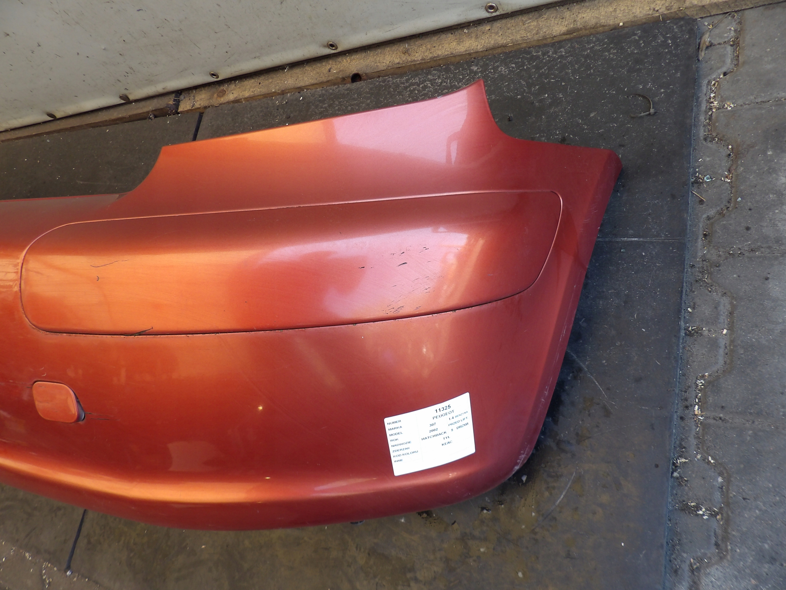 Peugeot 307 bumper rear lak. KEAC HB 5D