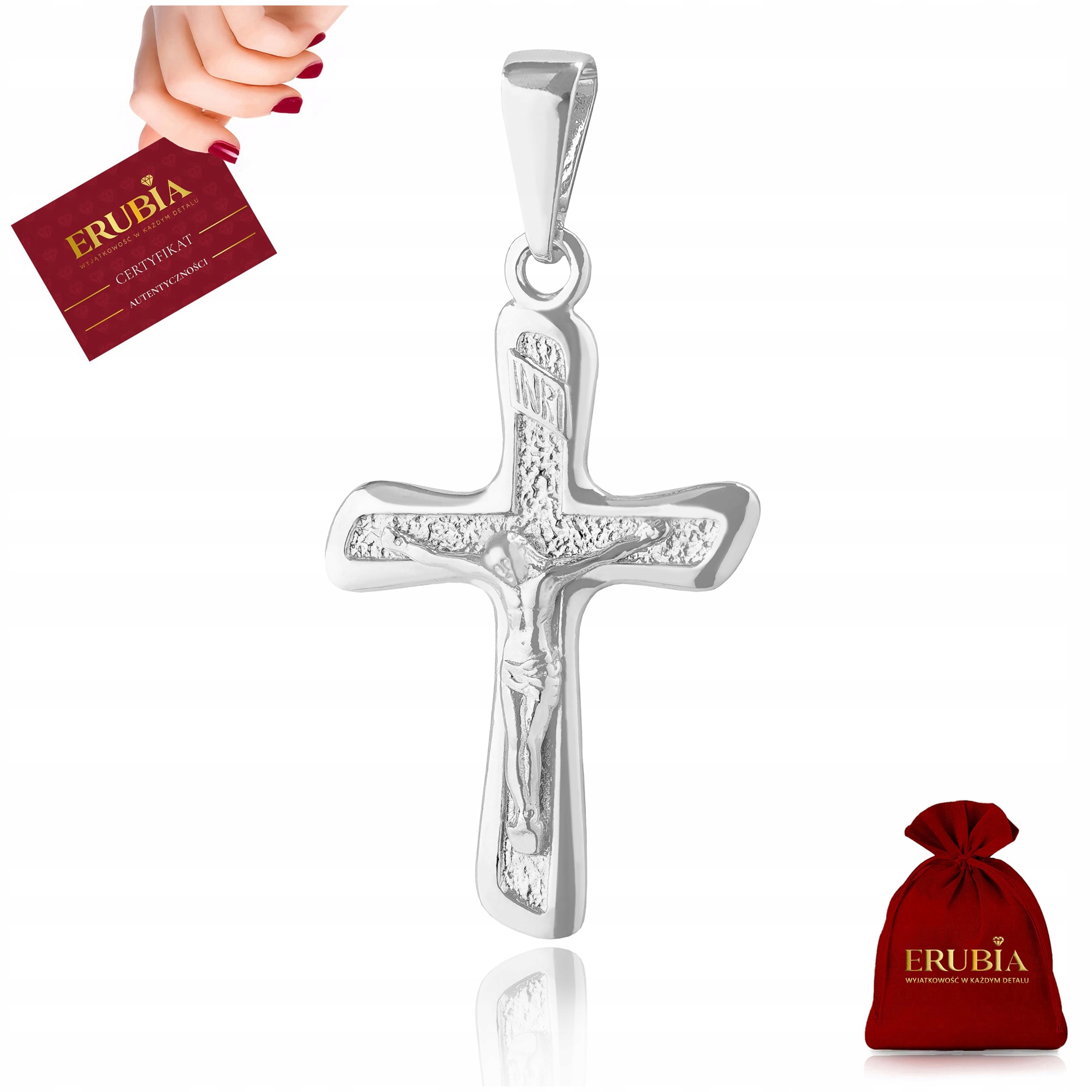 Stříbrný Pánský Křížek S Ježíšem, Stříbro O Ryzosti 925 Varšavský, Elegantní