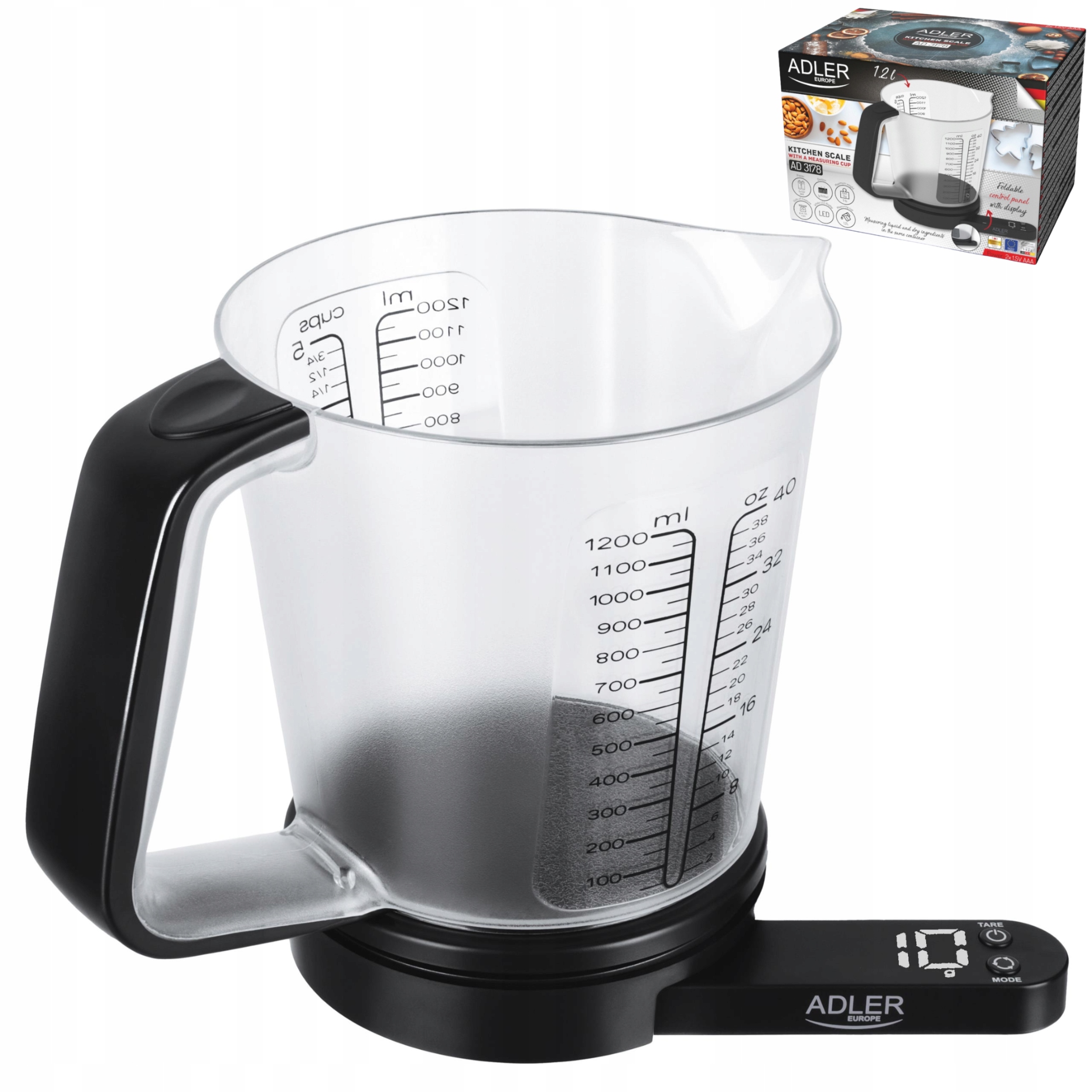 

Waga Kuchenna Elektroniczna Z Dzbankiem 5KG 1200ml