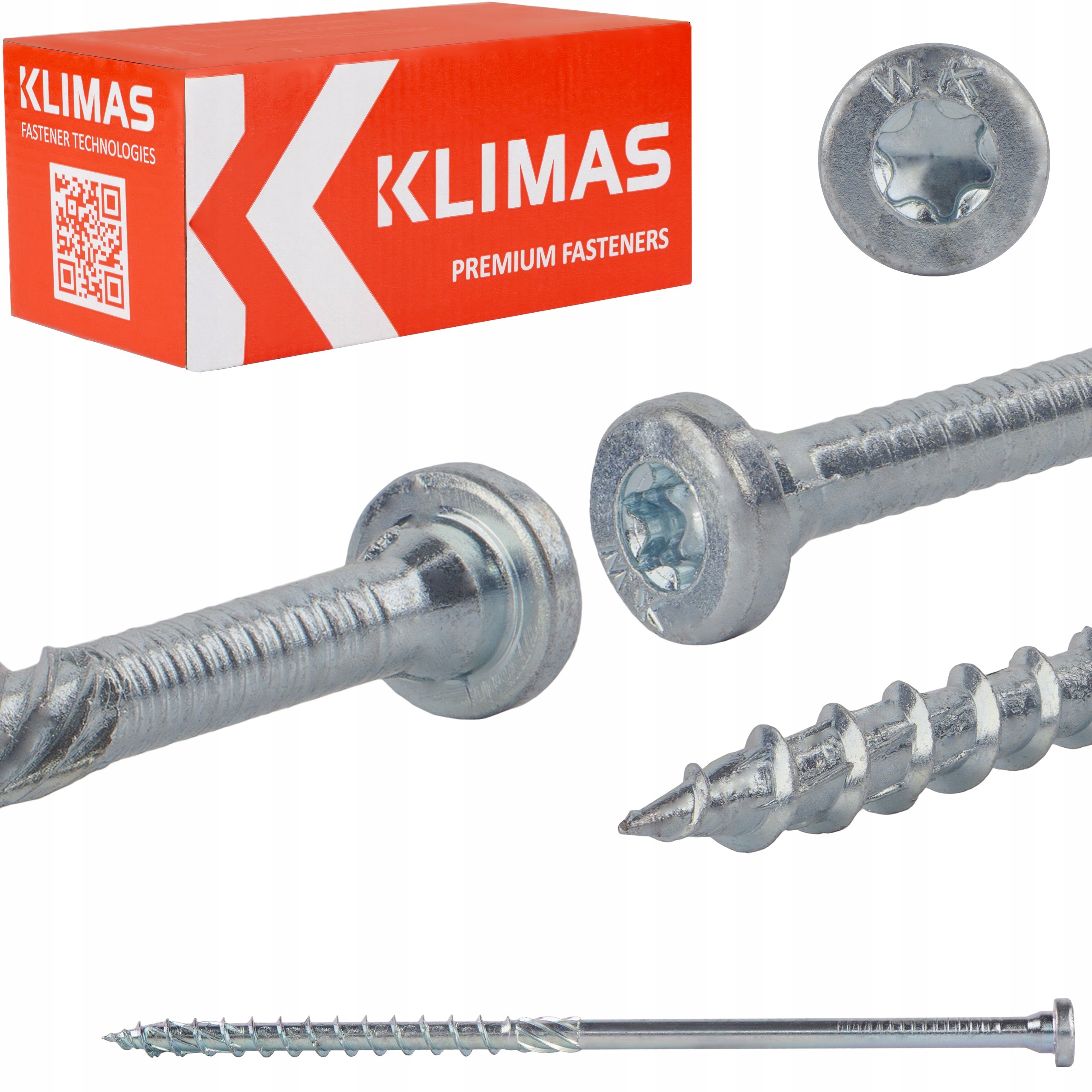 Vruty pro tesařské spoje 8x180 mm 50 ks Torx Klimas Wkcr