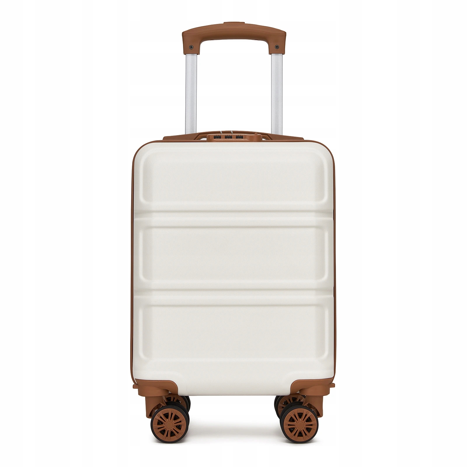 Příruční Abs+pc kufr s odnímatelnými kolečky Kono 22L béžový 45x30x20cm