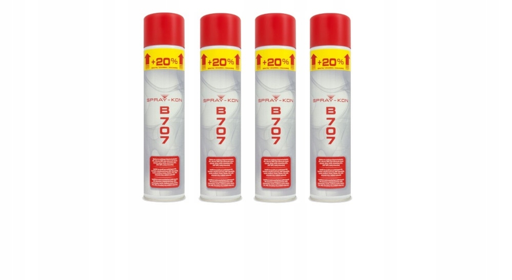 Klej kontaktowy SPRAY KON B707 600ml - 4 szt