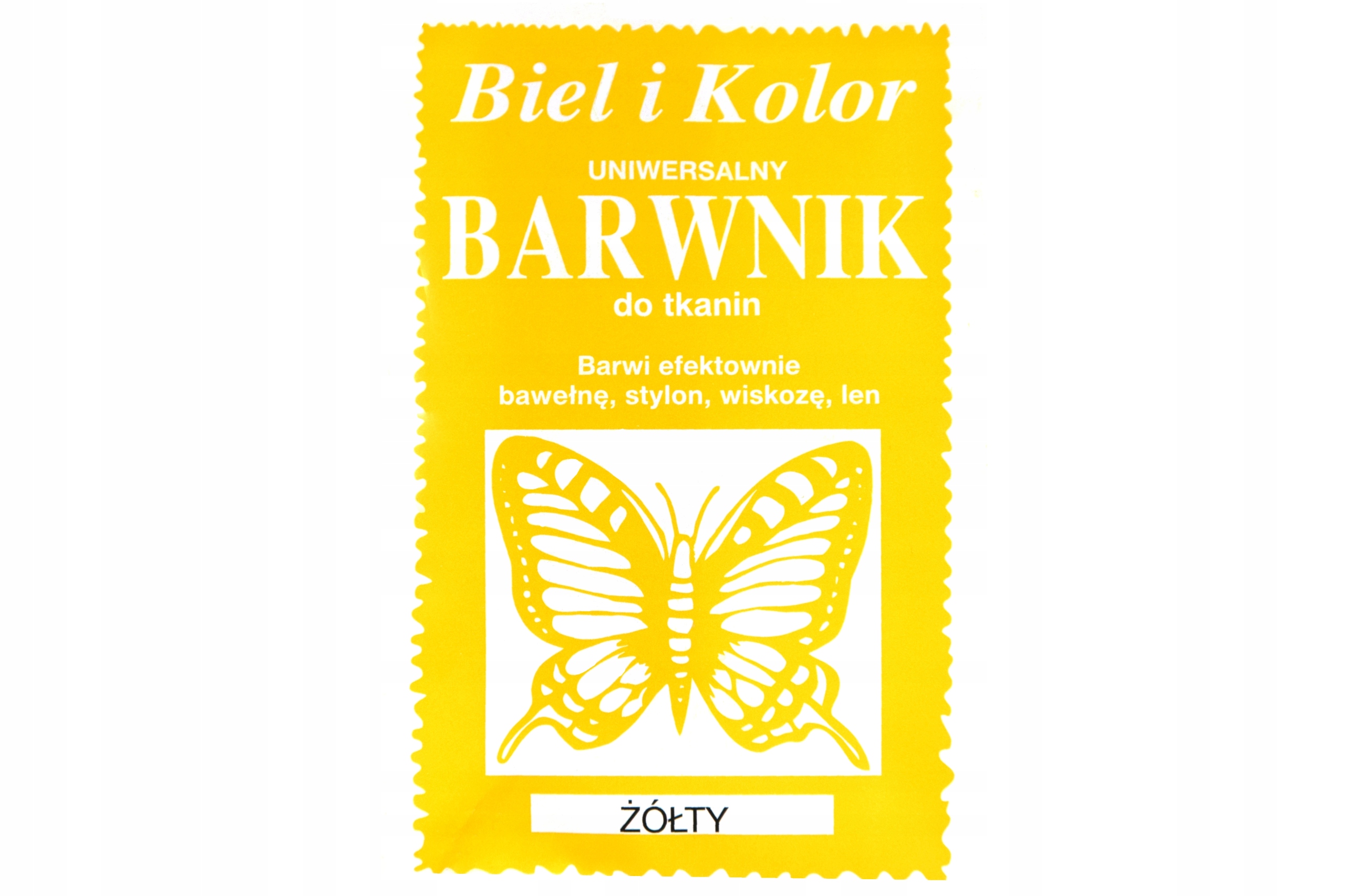 

Barwnik do tkanin Biel i kolor żółty
