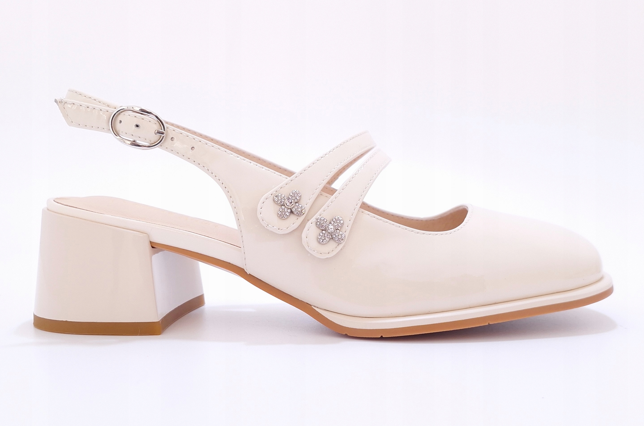 Lakované béžové dámské lodičky Loretta Vitale C3828, velikost vel.