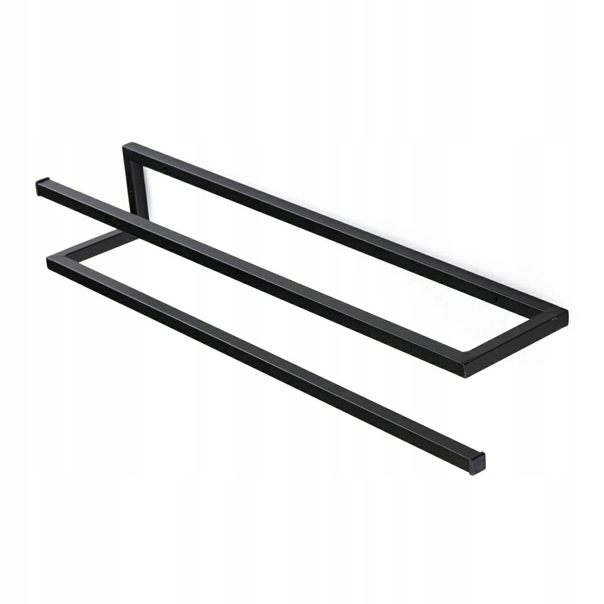 Černý Držák Nástěnný věšák na Ručníky Do Koupelny Loft 60 cm