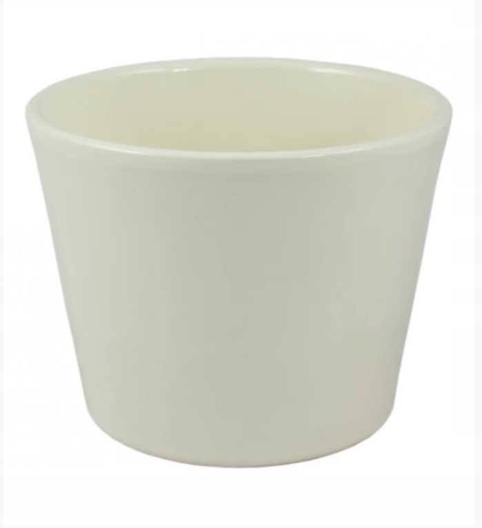 CERAMICZNA OSŁONKA DONICZKA 12CM KREMOWA
