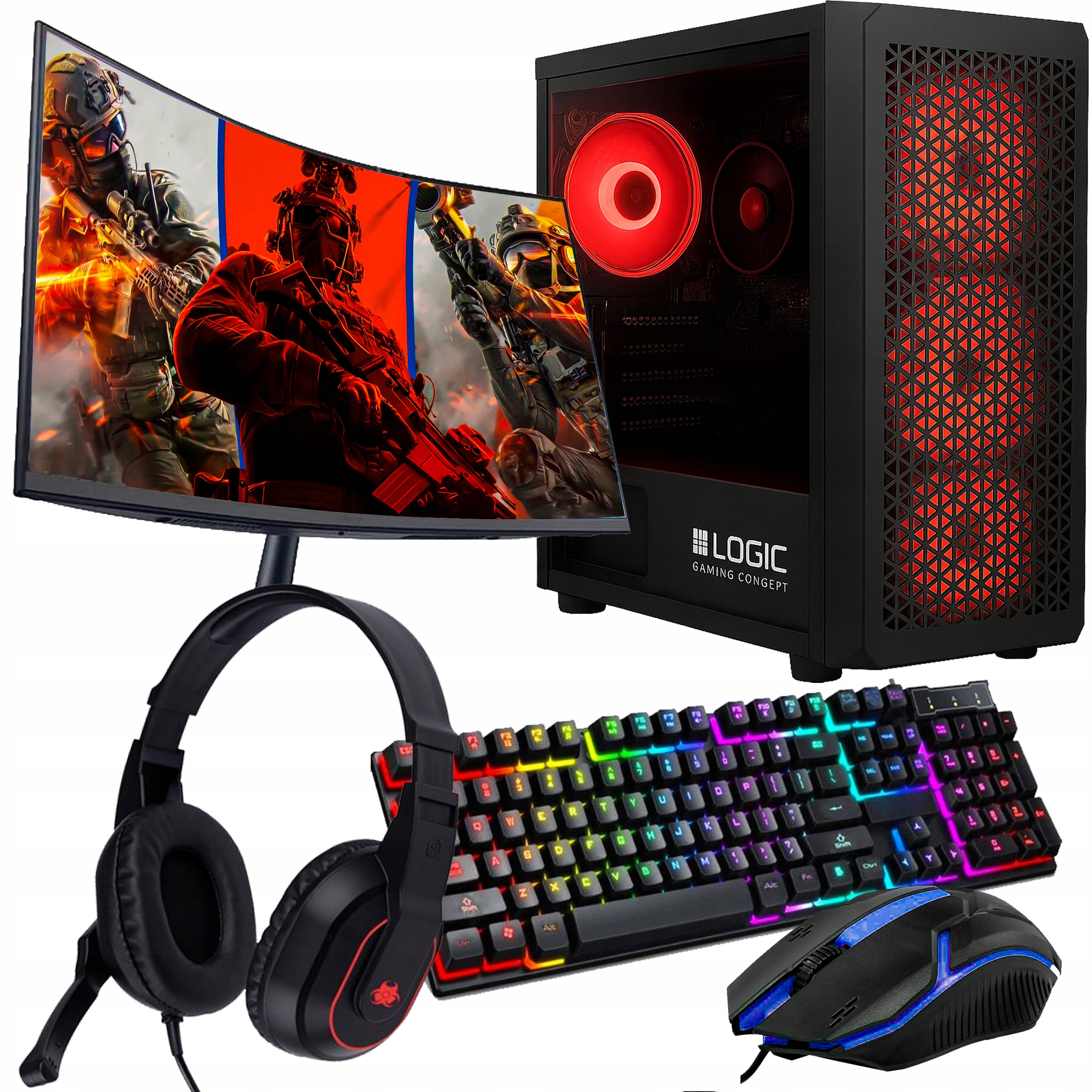 Zestaw Komputer Gamingowy Do Gier Ryzen 7 5700G Radeon 1TB/16GB Windows 11