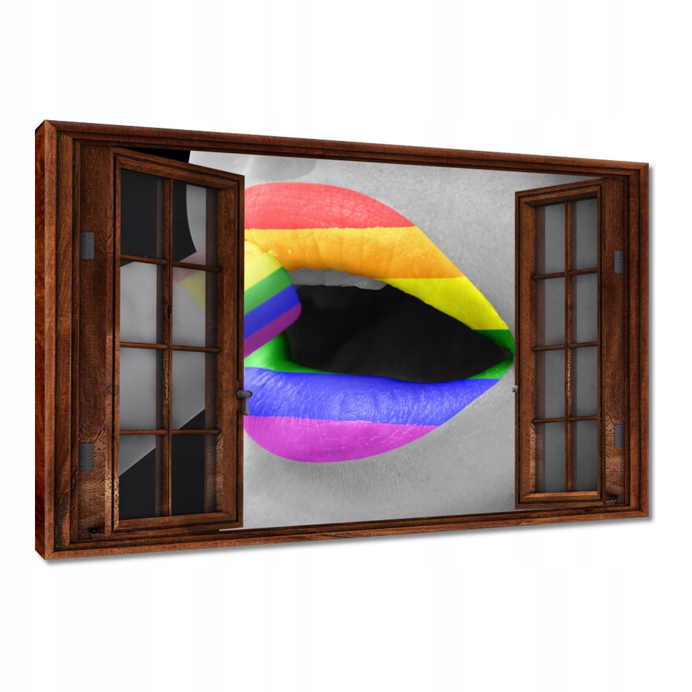 

Obrazy 120x80 Tęczowe usta