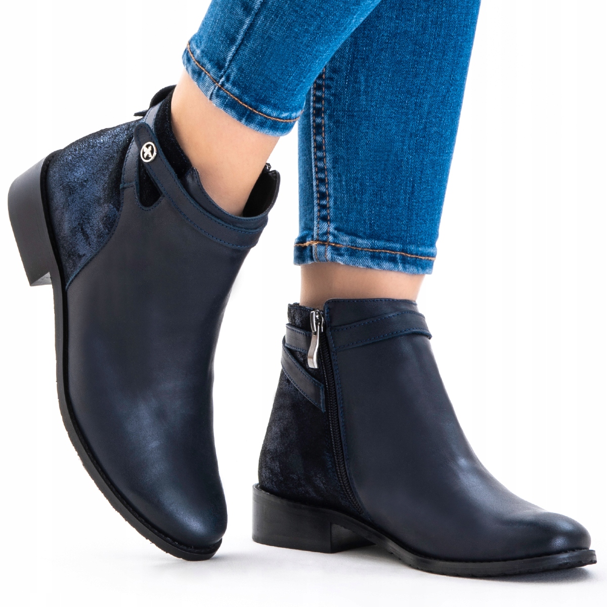 Kotníkové Boty zateplené boty pohodlné nubukové klasické krásné Suwak Imunzi 36